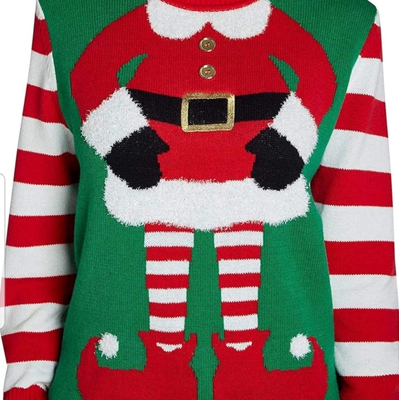 Women’s Christmas Ugly Long Sleeve Crewneck - Picture 2 of 3